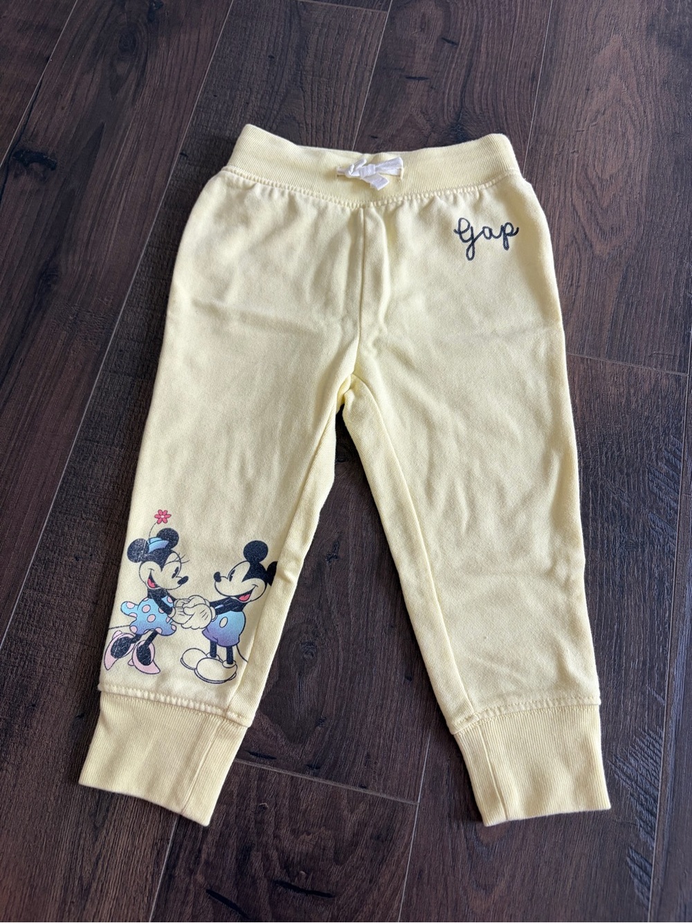 GAP Yellow Mickey & Minnie Girls Sweatpants